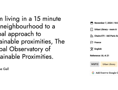 7th of November 2024 – WUF12, Urban Library event – Global Observatory of Sustainable Proximities