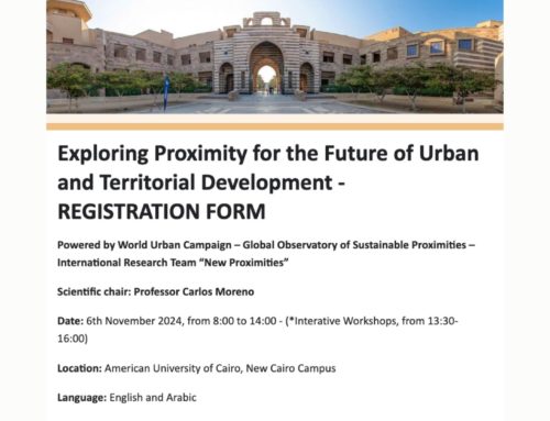 6th of November 2024 – WUF12 Scientific Conference “Exploring Proximity for the Future of Urban and Territorial Development” – Cairo, Egypt