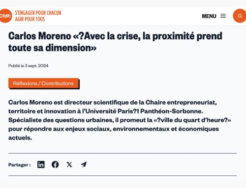 CFDT – Carlos Moreno «?Avec la crise, la proximité prend toute sa dimension» –  Septembre. 2024